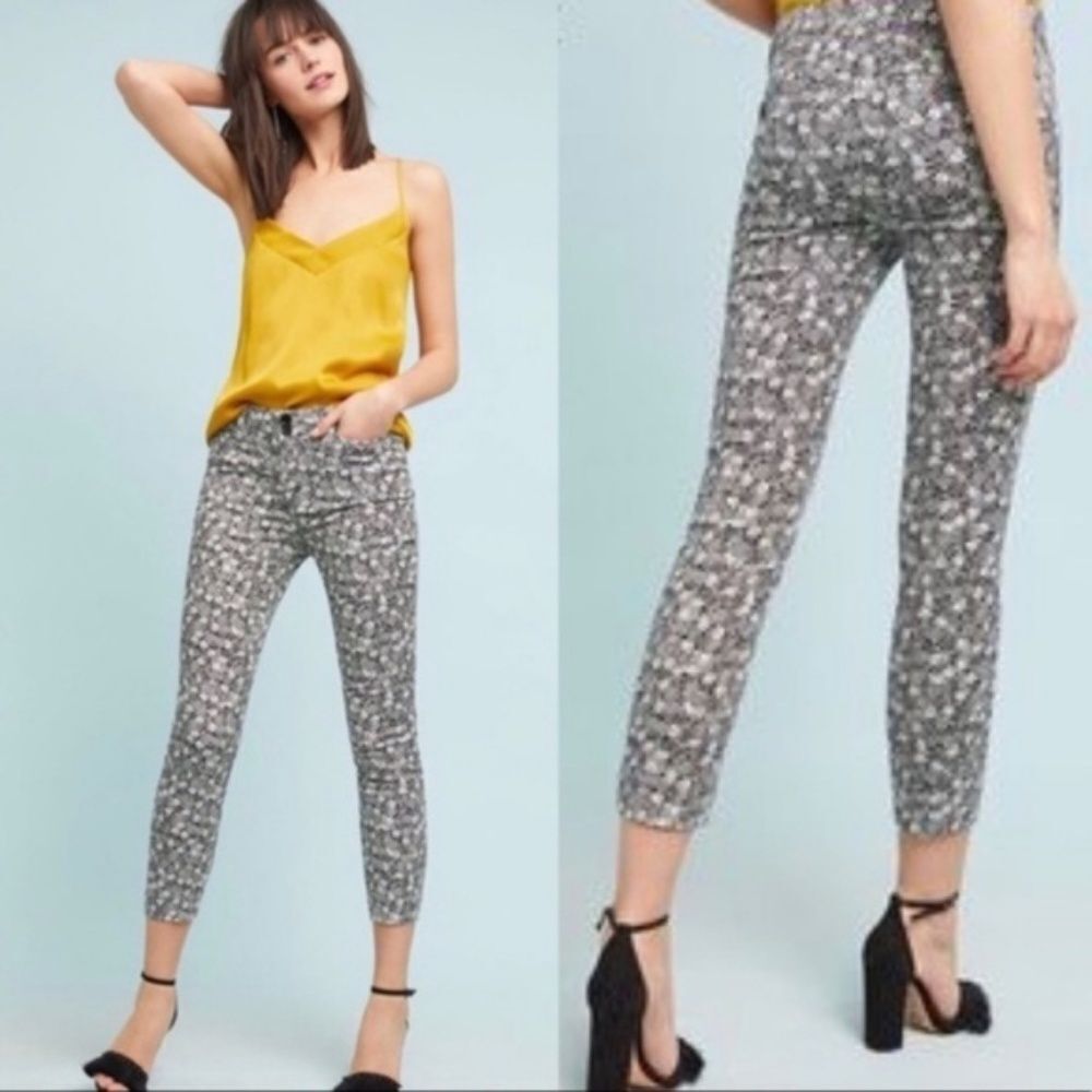 Anthro Bowery Pineapple Print Pants Sz‎ 6